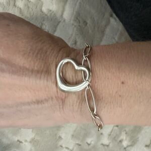 Tiffany & Co. Silver Heart Link Bracelet